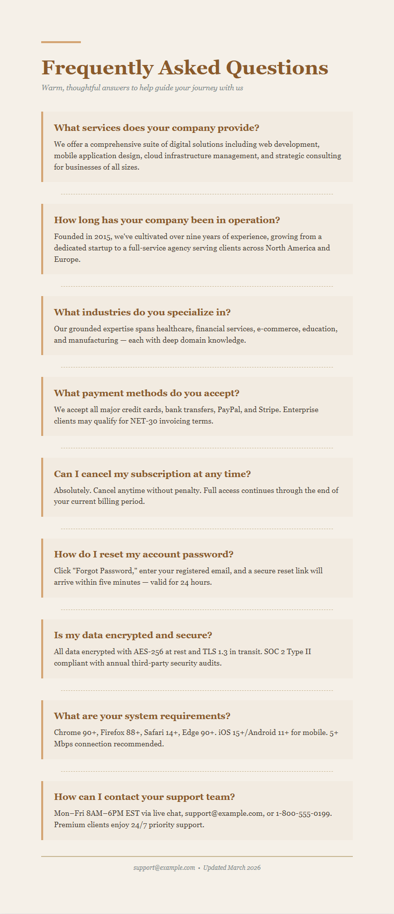 Earth tone natural FAQ